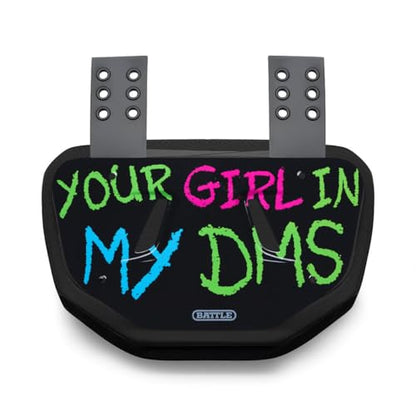Battle Sports Novelty Football Back Plate, Kids, Adults - color: In My DMs, size: Adult