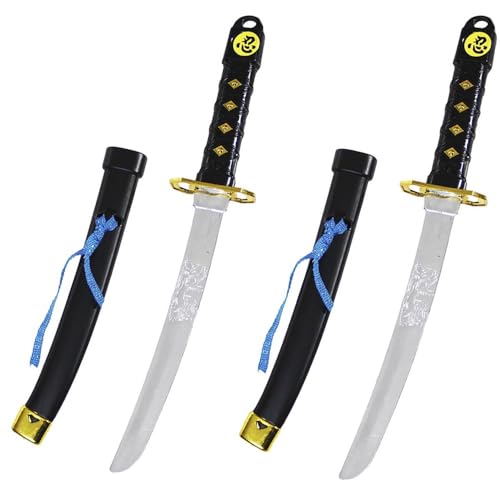 zonzxcv 2 Pcs Plastic Samurai Sword Katana Sword Prop Katana Cosplay 16.5" (Style A)