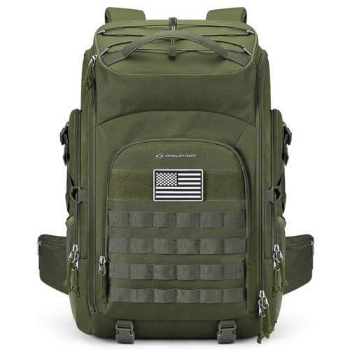 Maelstrom Tactical Backpack for Men, Water Resistant 40L Military Bag - color: C.army Green