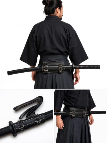 Medieval Leather Sword Frog Set with 31.5" Foam Katana Sword