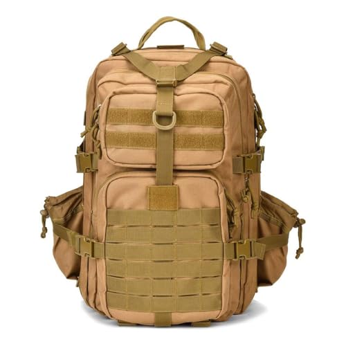 REEBOW GEAR Travel Tactical Backpack Outdoor 3 Day Rucksack Bag for Men - color: 09 Tan