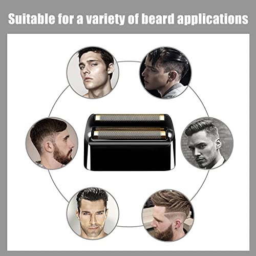 Shaver Replacement Foil & Cutters compatible with BaBylissPRO Double FXFS2(2PC Black) - color: 2PC Black
