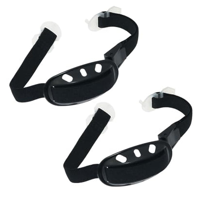RLECS 2PCS Universal Helmet Adjustable Elastic Jaw Strap Plastic Bumper Hat Protective Work Cap Liner Chin Pocket Strap Black