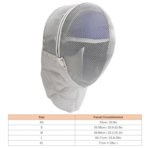 Srliya Fencing Mask, Coach Fencing Mask 350N, Universal Protector Kendo Fencing Fencing Helmet for Training Sports Supplies - size: Medium