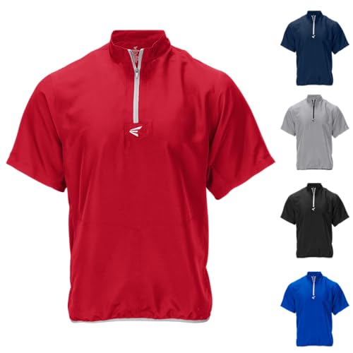 Easton Alpha Short Sleeve Cage Jacket | Adult & Youth Sizes | Multiple Colors - color: Red, style: Youth Small