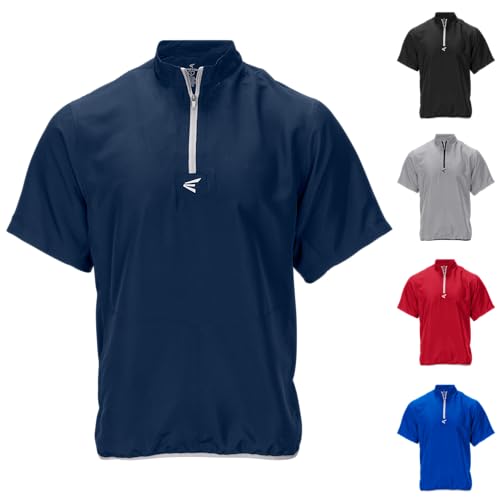 Easton Alpha Short Sleeve Cage Jacket | Adult & Youth Sizes | Multiple Colors - color: Navy, style: Youth Small