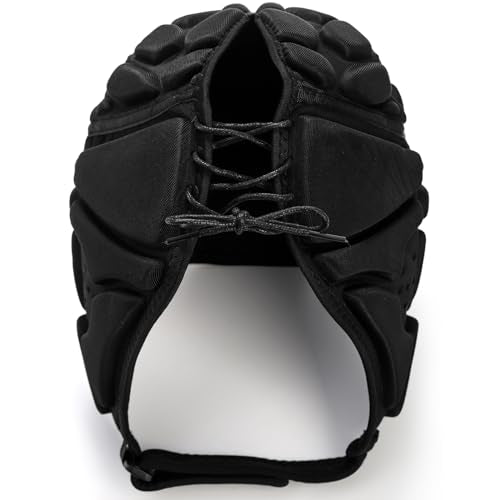 ZENFUN Rugby Helmet Shell, Soft Padded Headgear for Soccer, Protective Football Headguards for Youth, Scrum Cap for Kids, Medium/Large/Extra Large Size - size: Large