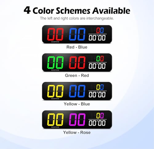 15.2" Digital Scoreboard Clock with Countdown Timer, Variable LED Color