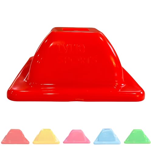 LVL10 Pro Training Cones - 2" Mini Soccer Cones for Sports Training - for Basketball, Football, Basketball and Agility Drills - Soccer Field Markers that Won't Crack, Slide or Fly - color: Orange, style: 8 Pack