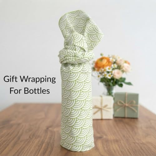 Japanese Tenugui Towel, 34.64"L x 12.99"W, Seigaiha, Green on White - color: Seigaiha (Vermillion on Green)