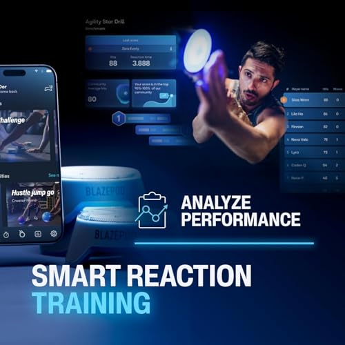 BlazePod Soccer Reaction Training Kit – 4 Smart Light Pods for Speed, Ball Control & Game IQ – Football Reflex Training for Players & Coaches – App Access Included - color: 6 Pods