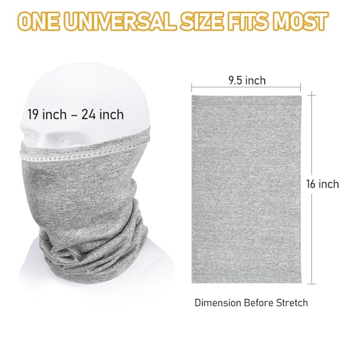 TICONN Neck Gaiter for Men Women, Cooling Bandana Face Mask Cover Gator - color: 4 Heather Gray, style: Quick Dry