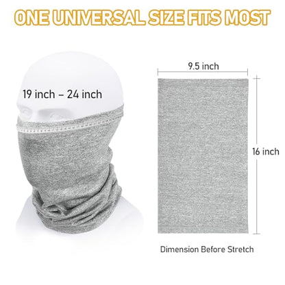 TICONN Neck Gaiter for Men Women, Cooling Bandana Face Mask Cover Gator - color: 4 Heather Gray, style: Quick Dry