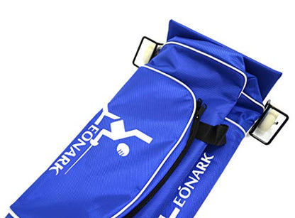 LEONARK Fencing Draw-bar Wheel Bag for Epee Saber and Foil - Hema Sword Bag Trolley Case for Fencing Suit and Mask - color: Wheeled Blue