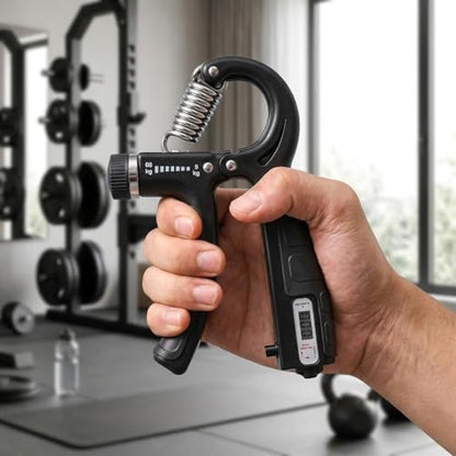 Heavy-Duty Adjustable Hand Gripper 11-132LB, Strength Training with Weight Settings, Forearm & Hand Builder for Gym, Wrist Curl, Pull, Weightlifting - Full-Body Workout Equipment