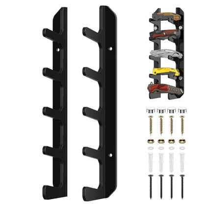 Pocket Knife Wall Mount Stand, 5 Layer Acrylic EDC Knife Display Rack Horizontal Mini Folding Knives Holder Placement Stand Small Dagger Wall Bracket for Storage, Collection