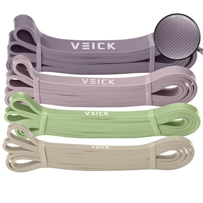 VEICK Pull Up Assist Resistance Bands for Home Gym - color: Green/Purple Set of 4