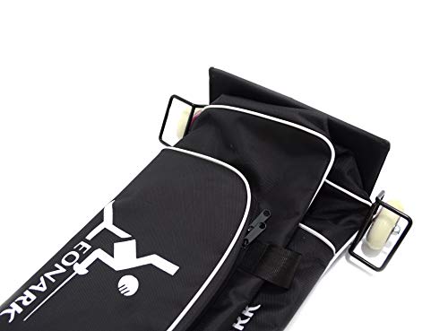 LEONARK Fencing Draw-bar Wheel Bag for Epee Saber and Foil - Hema Sword Bag Trolley Case for Fencing Suit and Mask - color: Wheeled Black