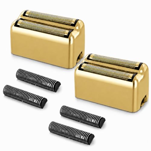 Replacement Heads Foil & Cutters Compatible with BaBylissPRO FXFS2 Shaver - color: 2 gold