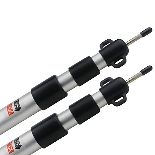 Sunnyglade 2 Pcs Adjustable Tarp Poles Telescoping Rods Aluminum Silver