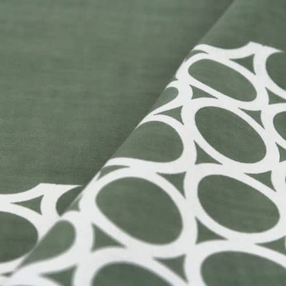 染の安坊 Anbo Tenugui Hand Towel, Half Small Circle (Grayish Green), 100% Cotton, Made in Japan, 13.8 x 39.4 inches - color: Grayish Green