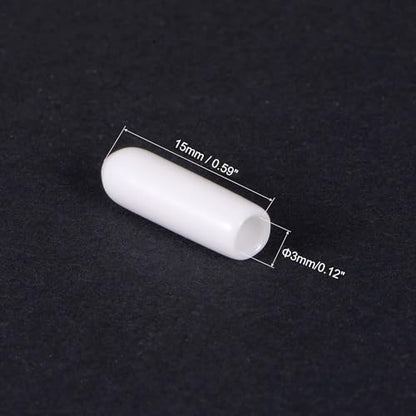 100pcs Rubber End Caps 3mm ID Vinyl Round End Cap Cover Screw Thread Protector Vinyl Bolt Screw Cover Caps Rubber Screw Caps Rubber Bolt Covers Caps - size: 3mm