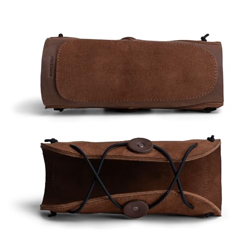 Archery Bracer with Elastic, Forearm Protector for Bow Shooting Practice, Armband, Wrist Guard, Cosplay, Adjustable Buckle Straps, Full Grain Leather, Handmade, Bourbon Brown