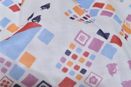 Japanese Gauze Tenugui Towel – 100% Cotton Made in Japan – Quick Dry, Soft & Lightweight Kitchen Tea Towel, Face & Hand Towel for Travel, Gym and Daily Use (1, Chidori Fuji Pattern Blue, Medium) - color: Chidori Fuji Pattern Blue