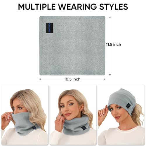 TICONN Neck Gaiter for Men Women, Cooling Bandana Face Mask Cover Gator - color: 2 Chiseled Stone, style: Fleece