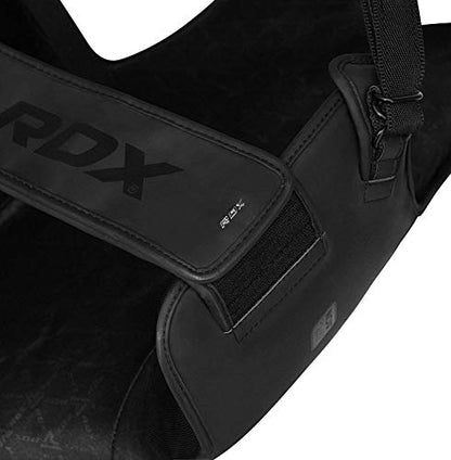 RDX Chest Guard for Boxing, MMA Training -Convex Skin Leather Body Protector for Muay Thai, Martial Arts, Sparring Rib Shield Armour for Kickboxing, Taekwondo & BJJ
