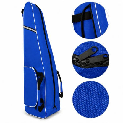 Fencing Bag with Wheels, Rolling Fencing Bag for Foil Epee Saber, Long Sword Carrier for HEMA and Fencing Gear, Side Pocket and Carry Handles - color: Blue