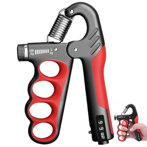Adjustable Grip Strength Trainer Hand Gripper for Grip Strength - color: Red