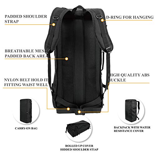 Large Capacity Tactical Backpack Travel Rucksack Bag, Great Outdoor Duffle Bag for Men and Women, 60L