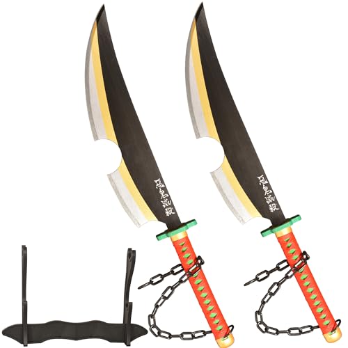 SV Anime Demon Sword Katana 41 Inch Decorative Collectible Gift Cosplay Sword,Various Styles Available - size: 30.9 in-Pack of 2 Uzui Tengen