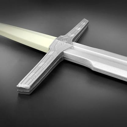 Full Size Medieval Foam Practice Sword for Cosplay LARP Costume Halloween - style: Silver - White