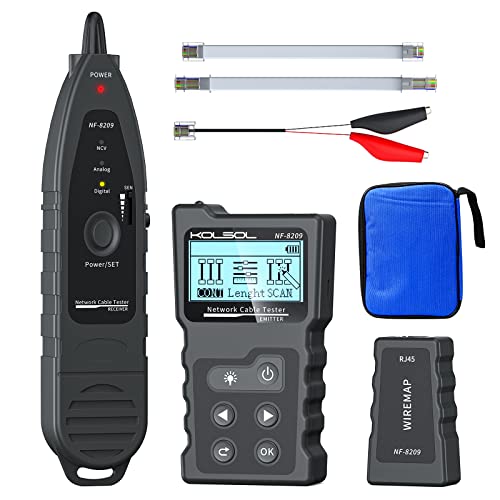 Network Cable Tester, Ethernet Wire Tracer and PoE Tester - color: Grey