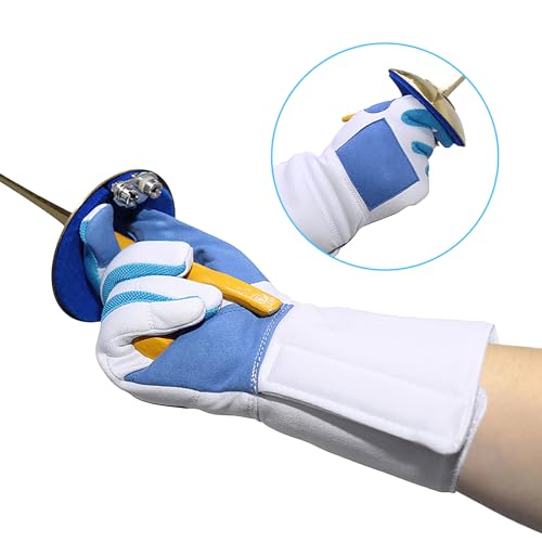 JIAHG Adult Youth Right Hand Padded Fencing Glove Breathable Knitted Anti Slip Training Fencing Glove Padded Hand Protection - size: Medium