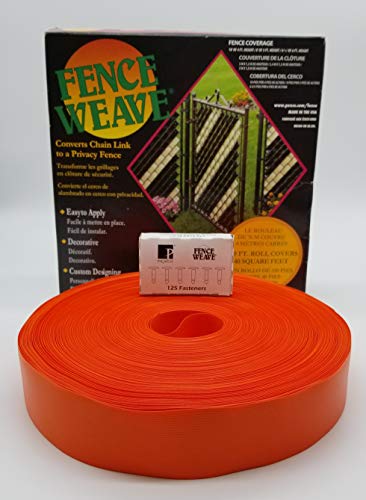 Pexco Privacy Slats for Chain Link Fence, 250 Ft, Orange - color: Orange