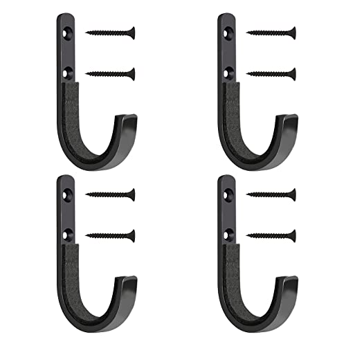 HEKAGURA Metal Gun Rack Storage Rifles Shotgun Hooks Wall Mount Hangers for Any Rifles Shotguns Archery Bow with Soft Padding and Heavy Duty Steel… - color: 4Pack Black