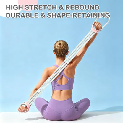 Figure 8 Resistance Band, Adjustable Bands with Handles & Foot Strap