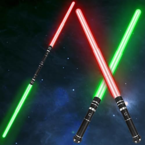 Beyondtrade Lightsabers Toy 12 Colors Doubled-Blade Dueling Swords, 2 in 1 Light Sabers with FX Sound for Kids Birthday Gift Halloween Cosplay Christmas Party Movie Fans Toys