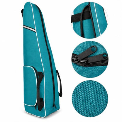 Fencing Bag with Wheels, Rolling Fencing Bag for Foil Epee Saber, Long Sword Carrier for HEMA and Fencing Gear, Side Pocket and Carry Handles - color: Lake Blue