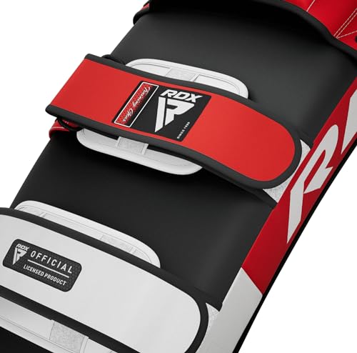 RDX Muay Thai Pad for Training, Curved Kickboxing Kicking Strike Shield, Coaching Kick Boxing, MMA, Martial Arts, Karate, Taekwondo, Punching, Foot, Knee and Elbow Target - color: Red