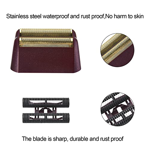 Shave Replacement Heads Compatible with Wahl 7031-100/7043-100 Foil&Cutter - color: Shaver Red (4 Pack)