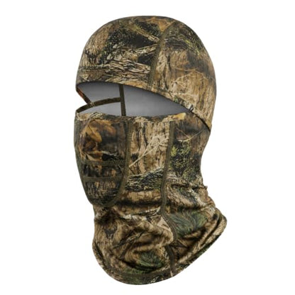 Lightweight Hunting Balaclava Camo Face Mask with Mesh Panel - color: Misty Thicket