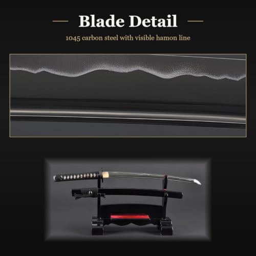 1045 Katana, Hand Forged Full Tang Japanese Sword | Classic Tsuba Series - color: Dragon660