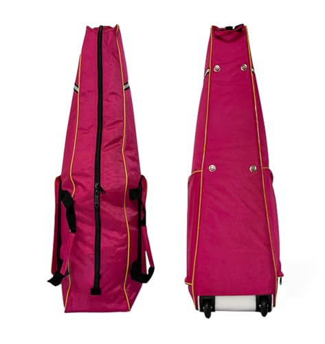Fencing Suit Pull Rod Type Sword Bag with Wheels - Suitable for Foil/Epee/Saber Mask and Fencing Gear - color: Red