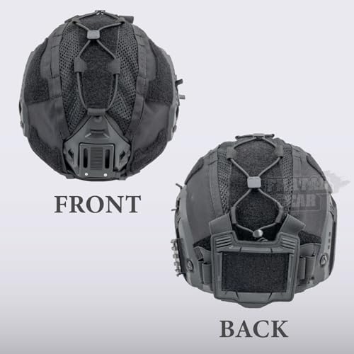 FMATAL GEAR Multifunctional Tactical Helmet Cover for Maritime Helmets, Compatible with Airsoft, Paintball, and Cosplay - color: BK