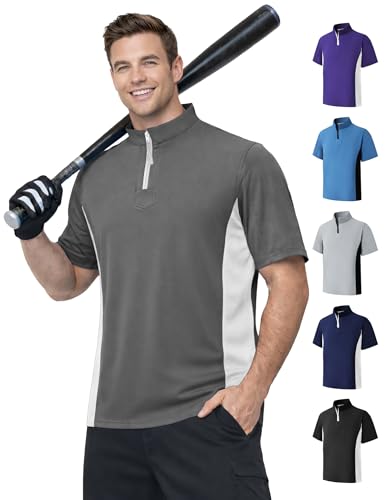 Men’s Cage Jacket Baseball Windbreaker Lightweight Batting Practice Pullover for Training Water-Resistant Jacket - color: Dark Grey, size: X-Large