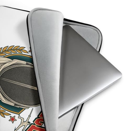 This is My Happy Face Fencing Mask Sword Fighting Sport Graphic Laptop Sleeve - size: 15 Inches